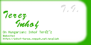 terez inhof business card